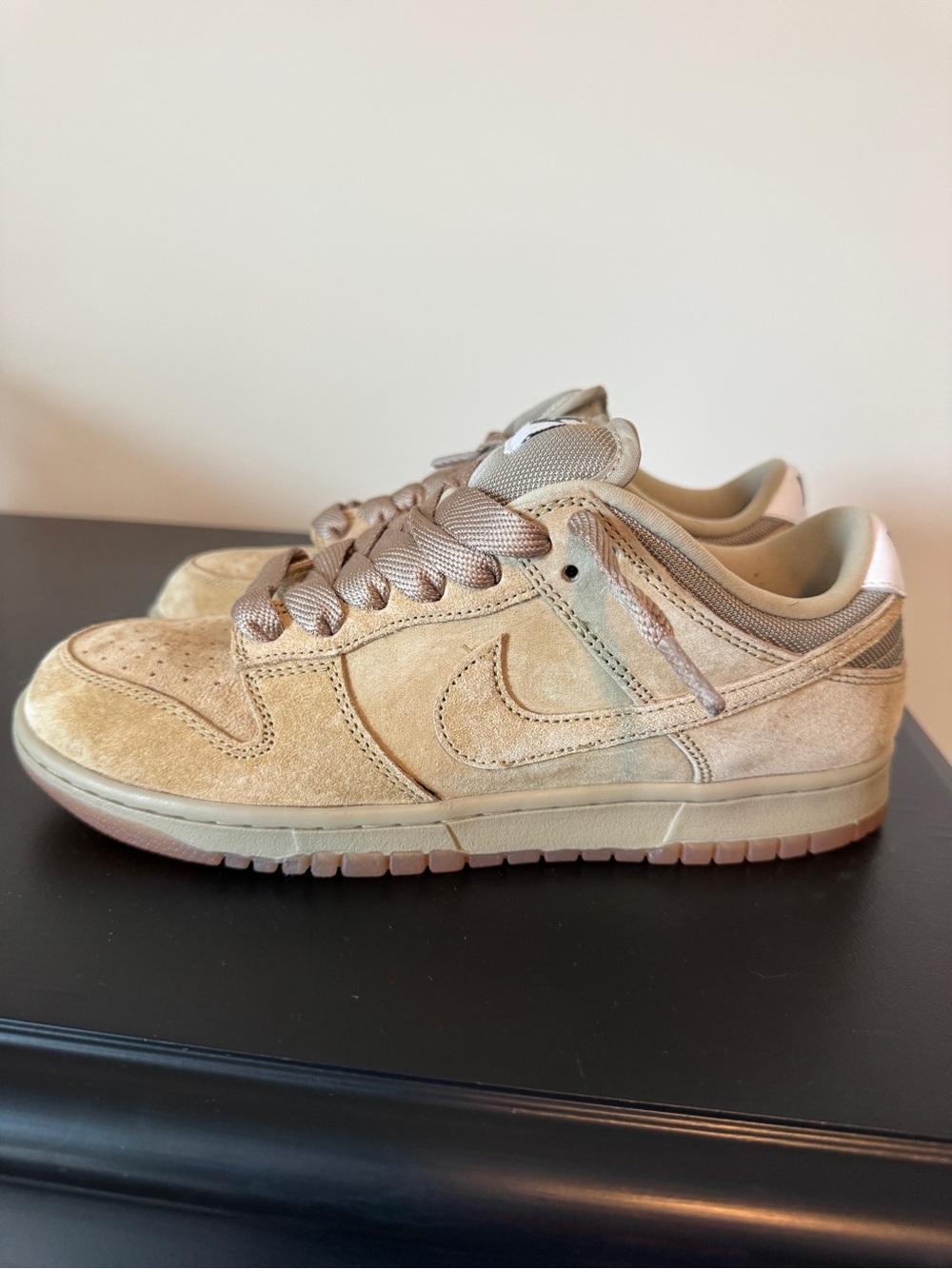 Nike Men's Tan Suede Low-Top Athletic Sneakers